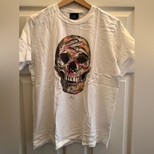 Paul Smith White Skull Graphic T-Shirt